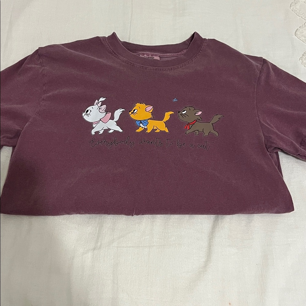 Aristocrats Disney T-Shirt Plum Worn Once - Picture 2 of 6
